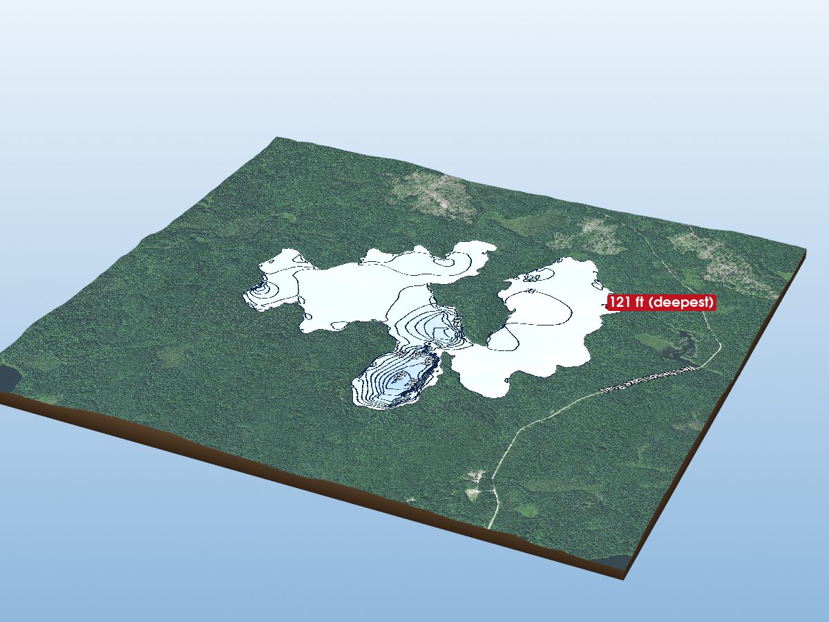 Depth map of Myrt Lake