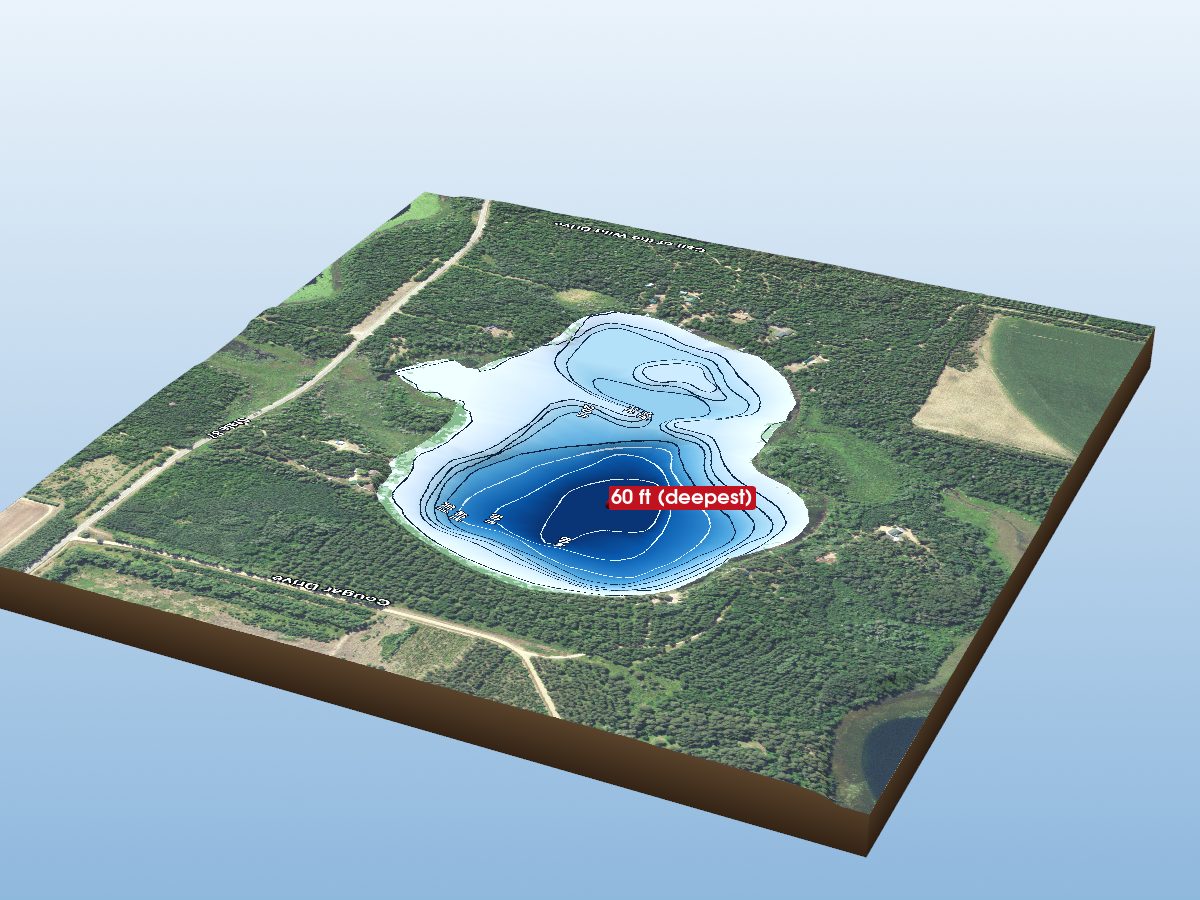 Depth map of Nagel Lake