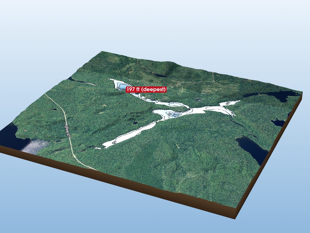 Depth map of Nameiben Lake