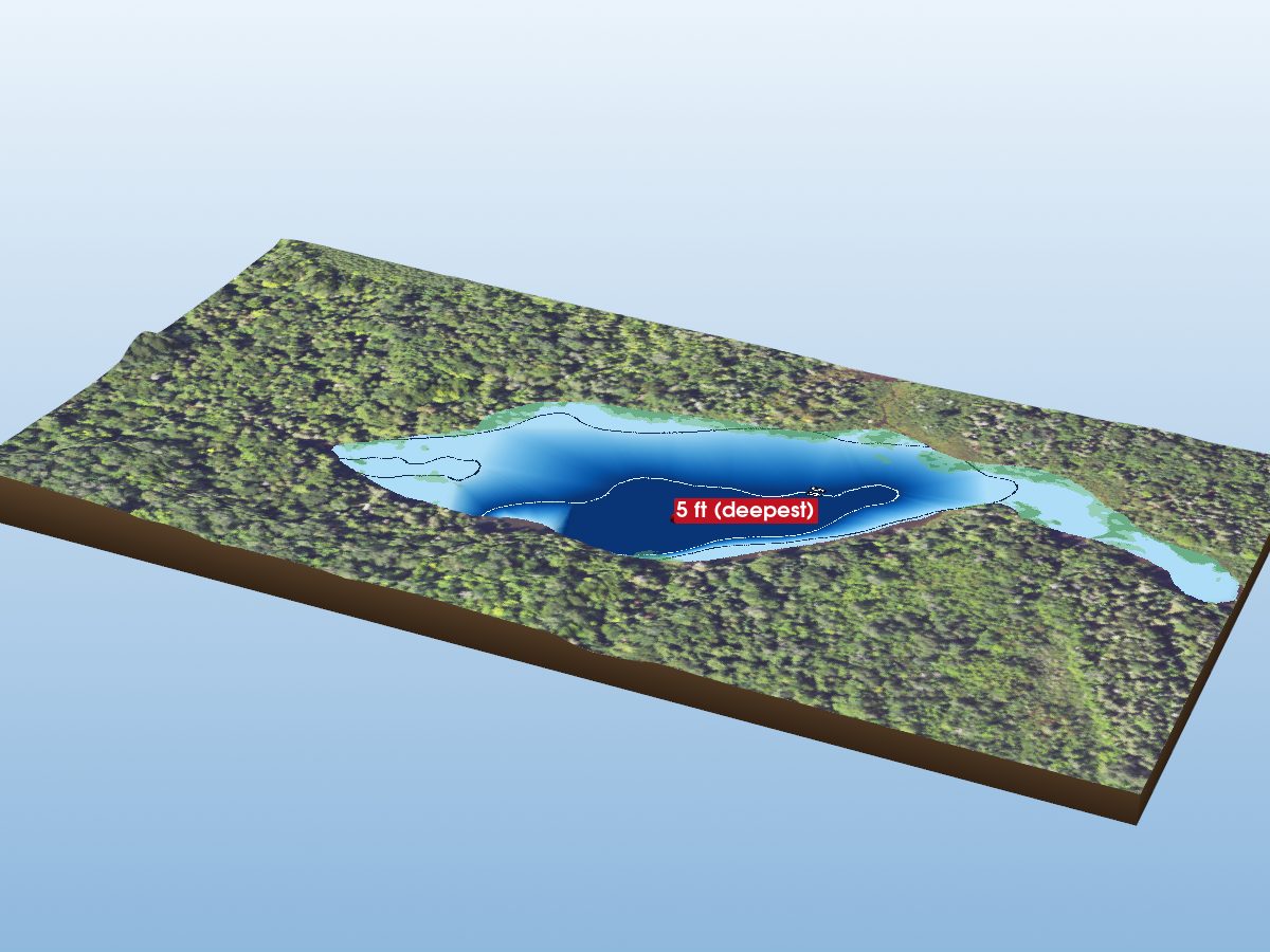 Depth map of Naomikong Lake