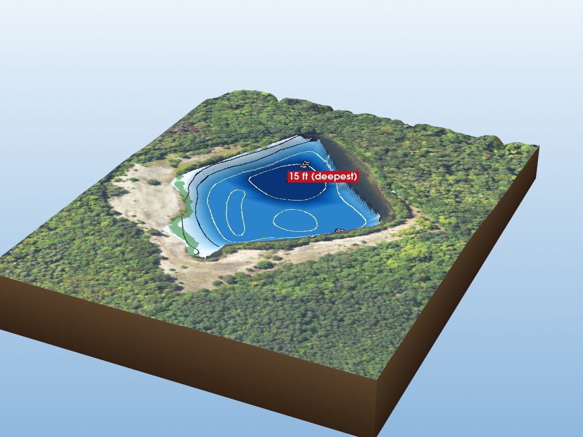 Depth map of Naomikong Pond