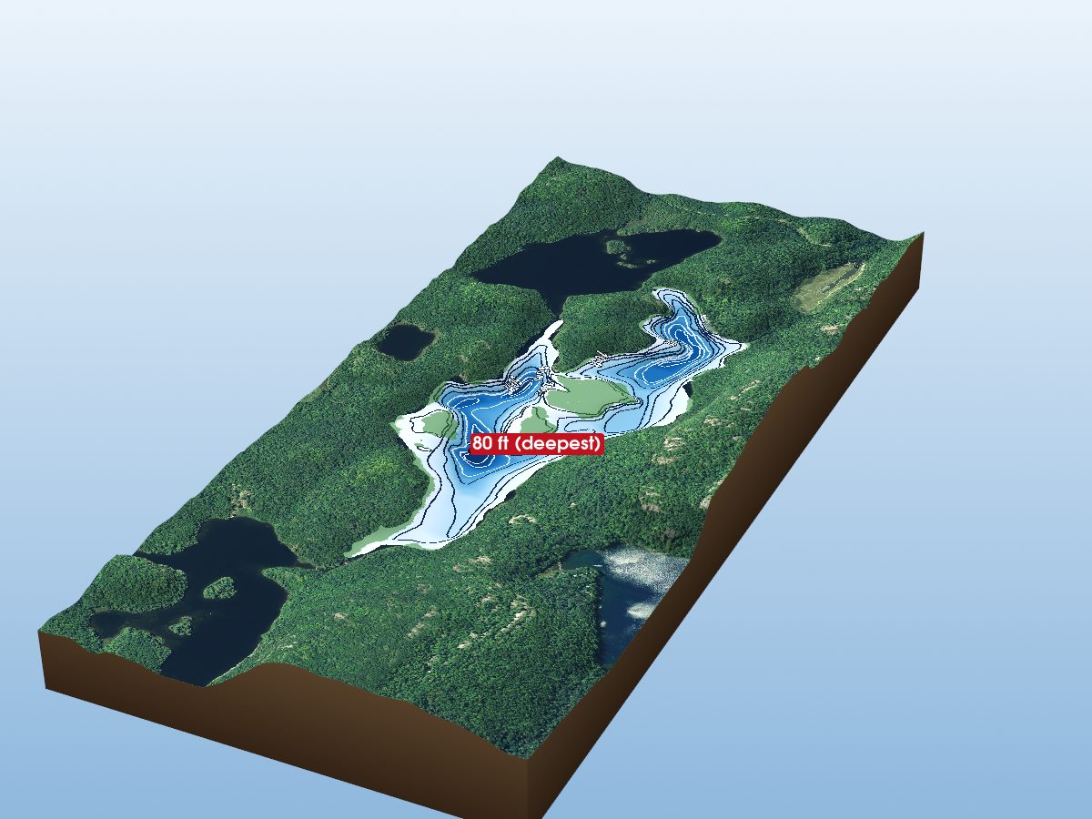 Depth map of Narvik Lake