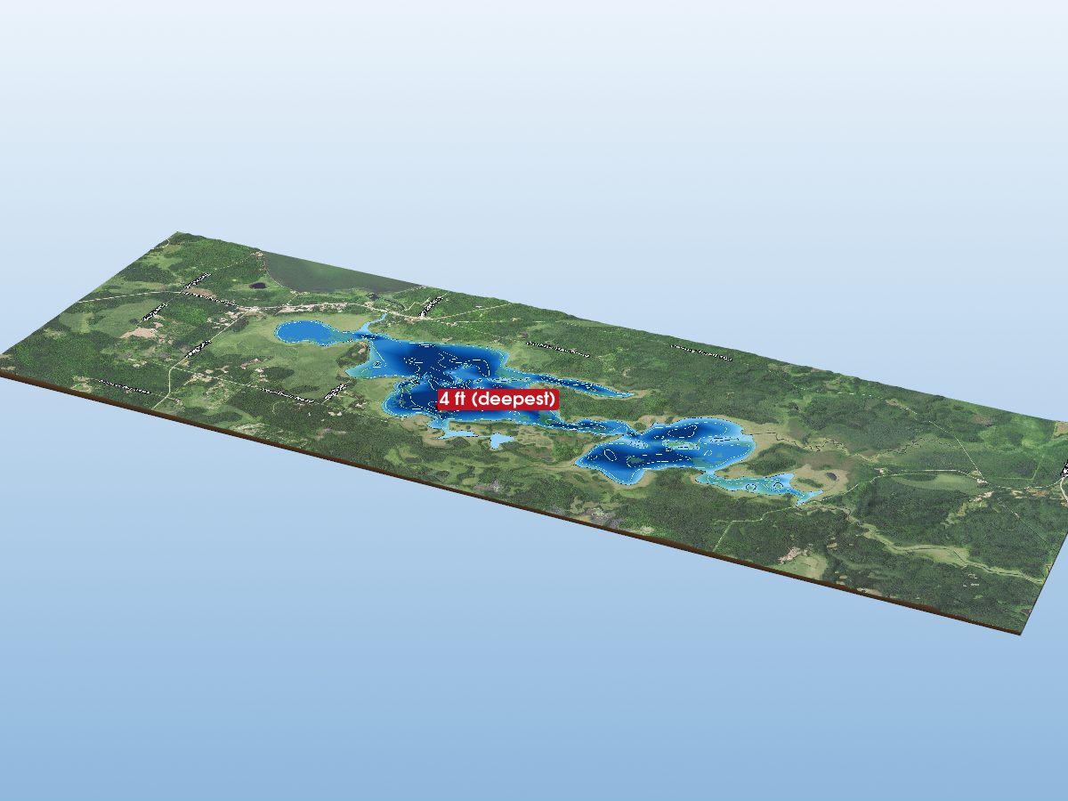 Depth map of Natures Lake