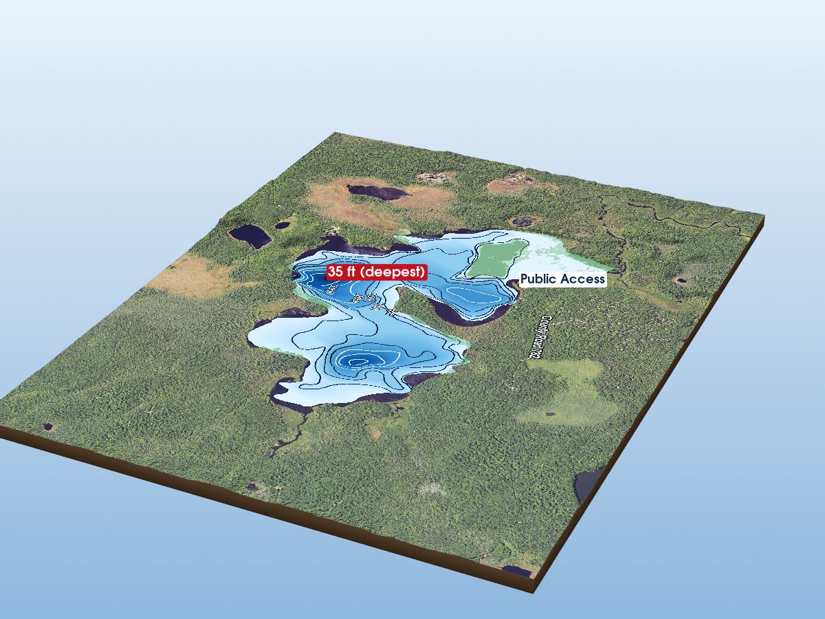 Depth map of Nawakwa Lake