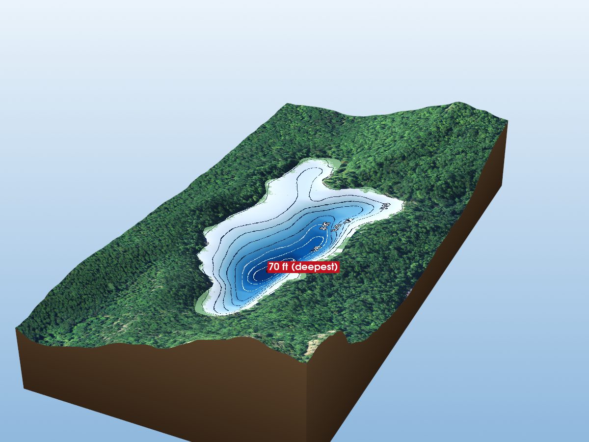 Depth map of Neil Berry Lake