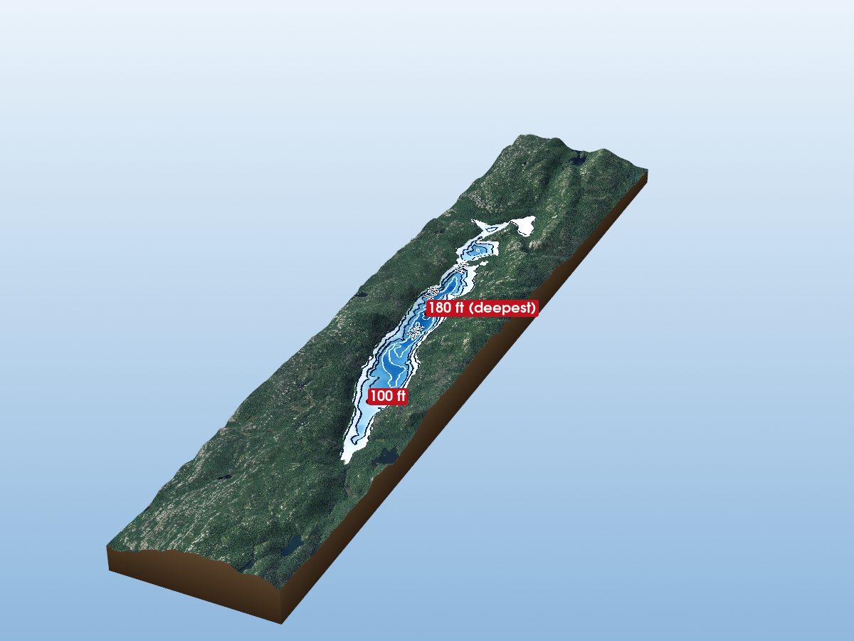 Depth map of Nellie Lake