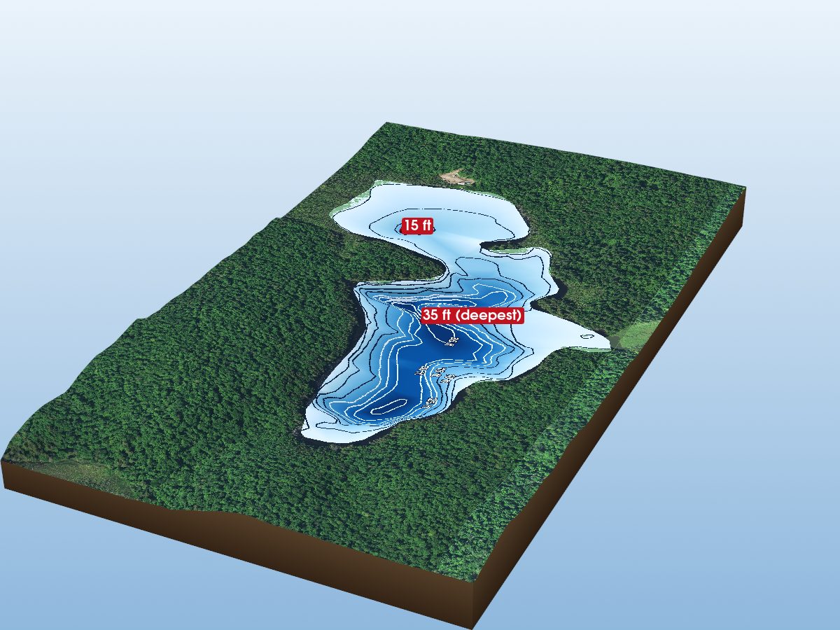 Depth map of Nelson Lake