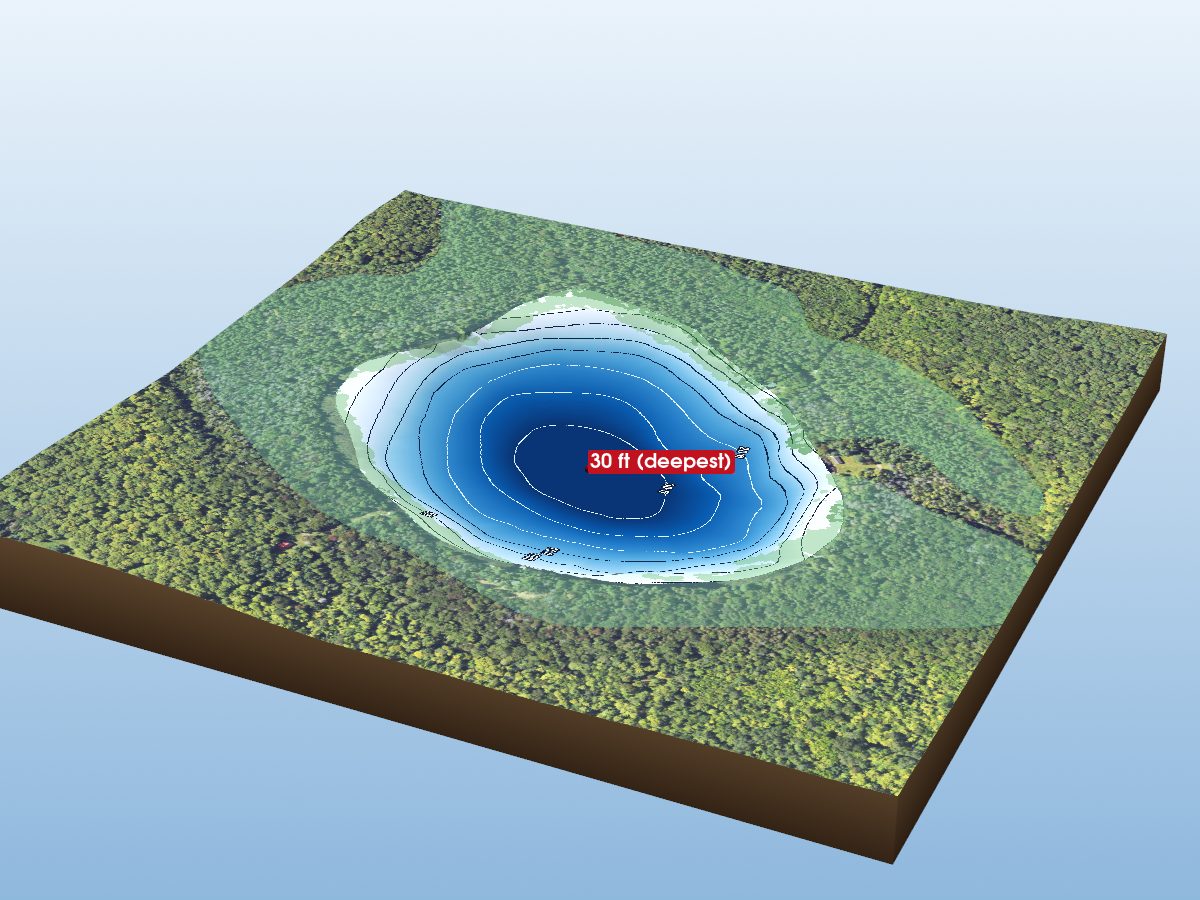Depth map of Nelson Lake