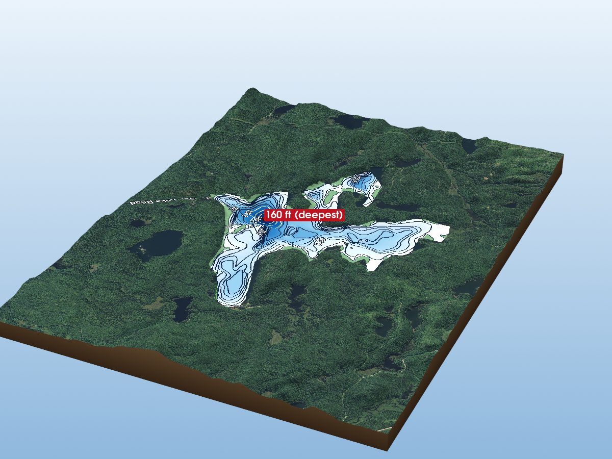 Depth map of Nelson Lake