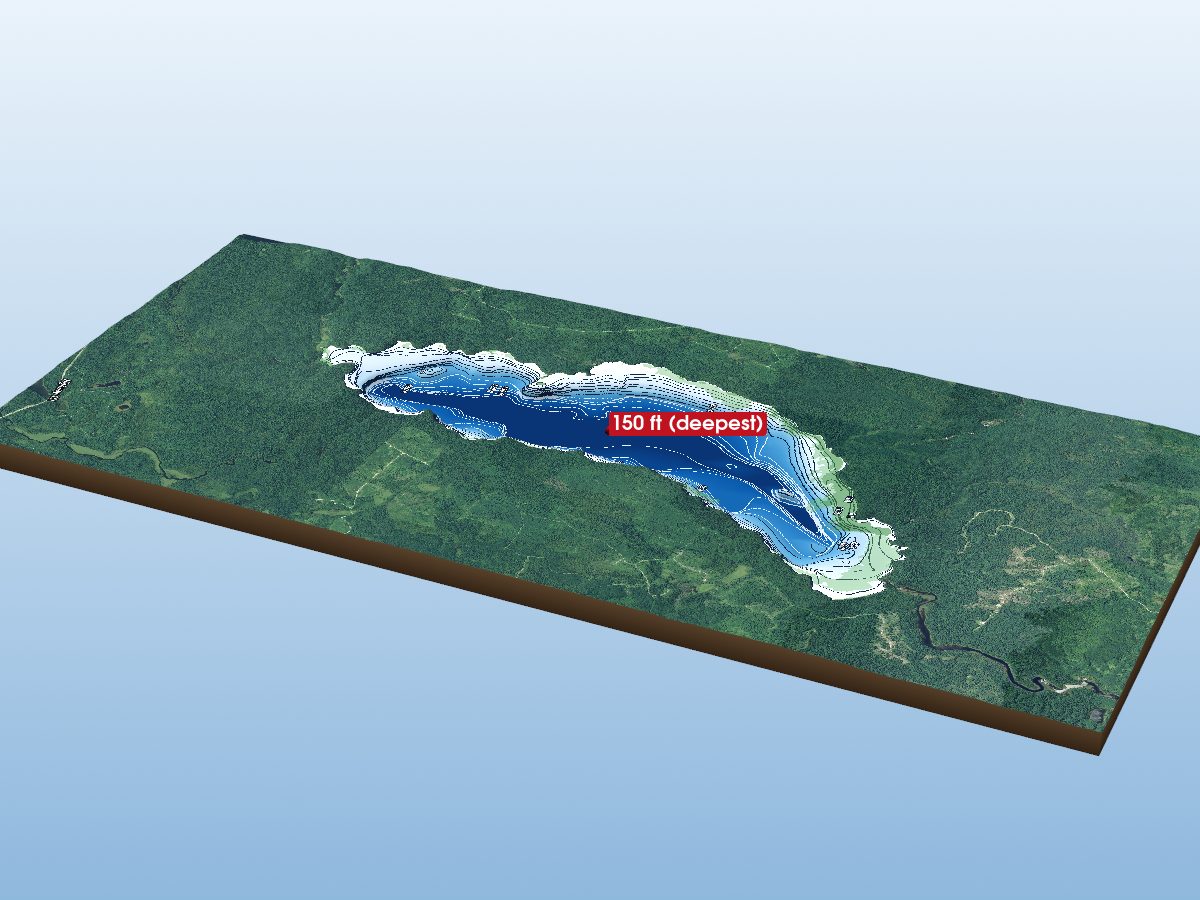 Depth map of Nemegosenda Lake