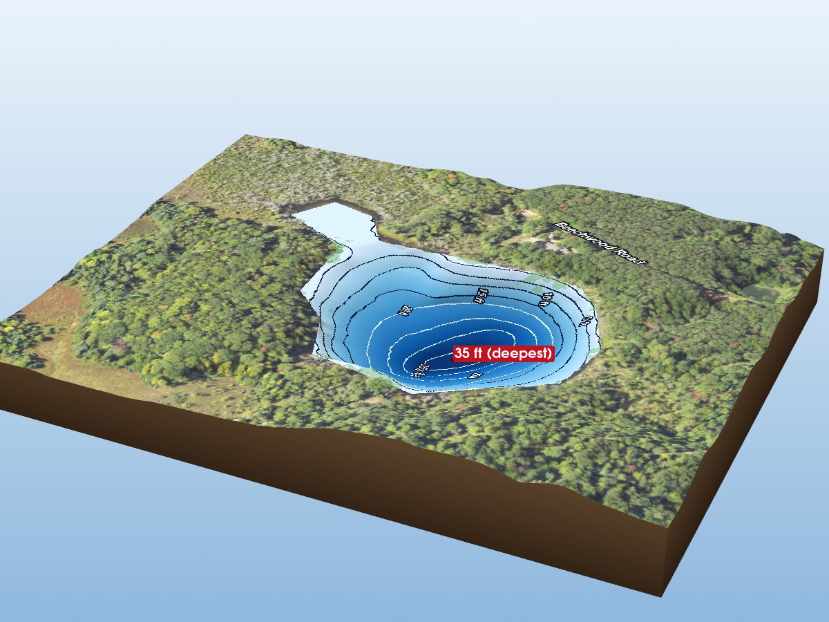 Depth map of Nero Lake