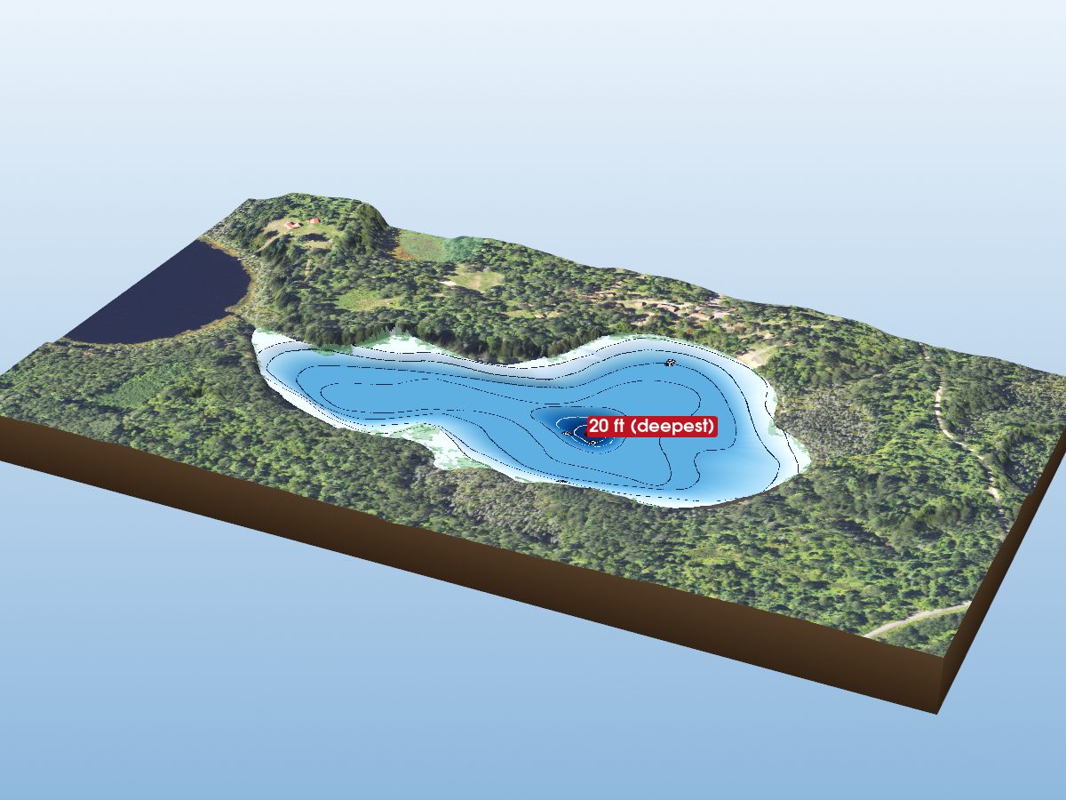 Depth map of Nesbit Lake