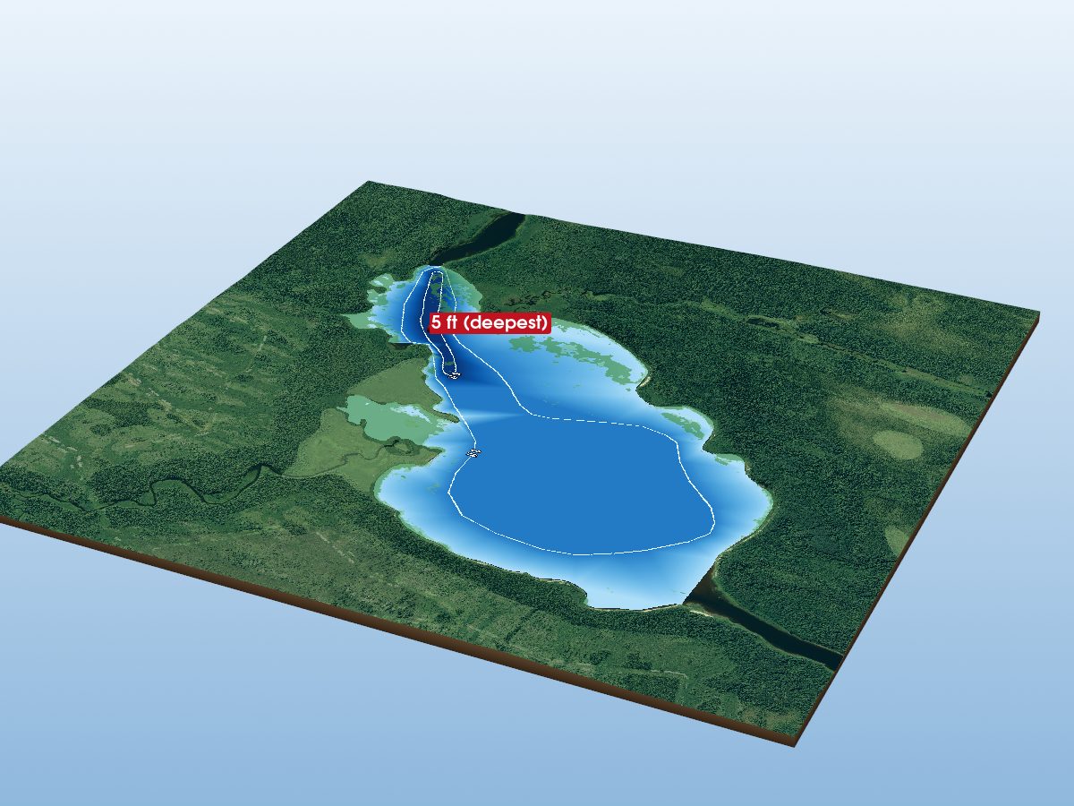 Depth map of Neshin Lake