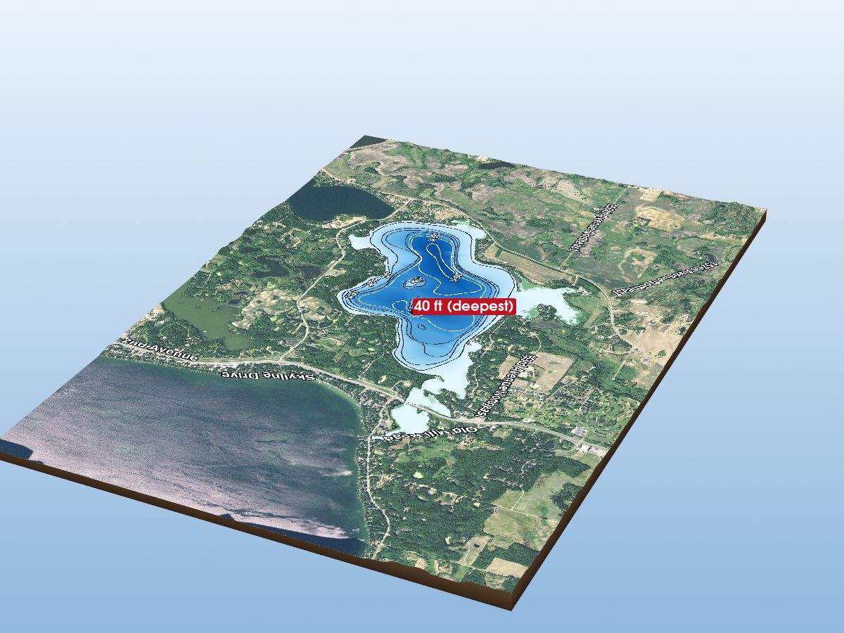 Depth map of Nest Lake
