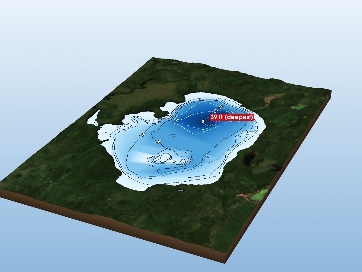 Depth map of Nesting Lake