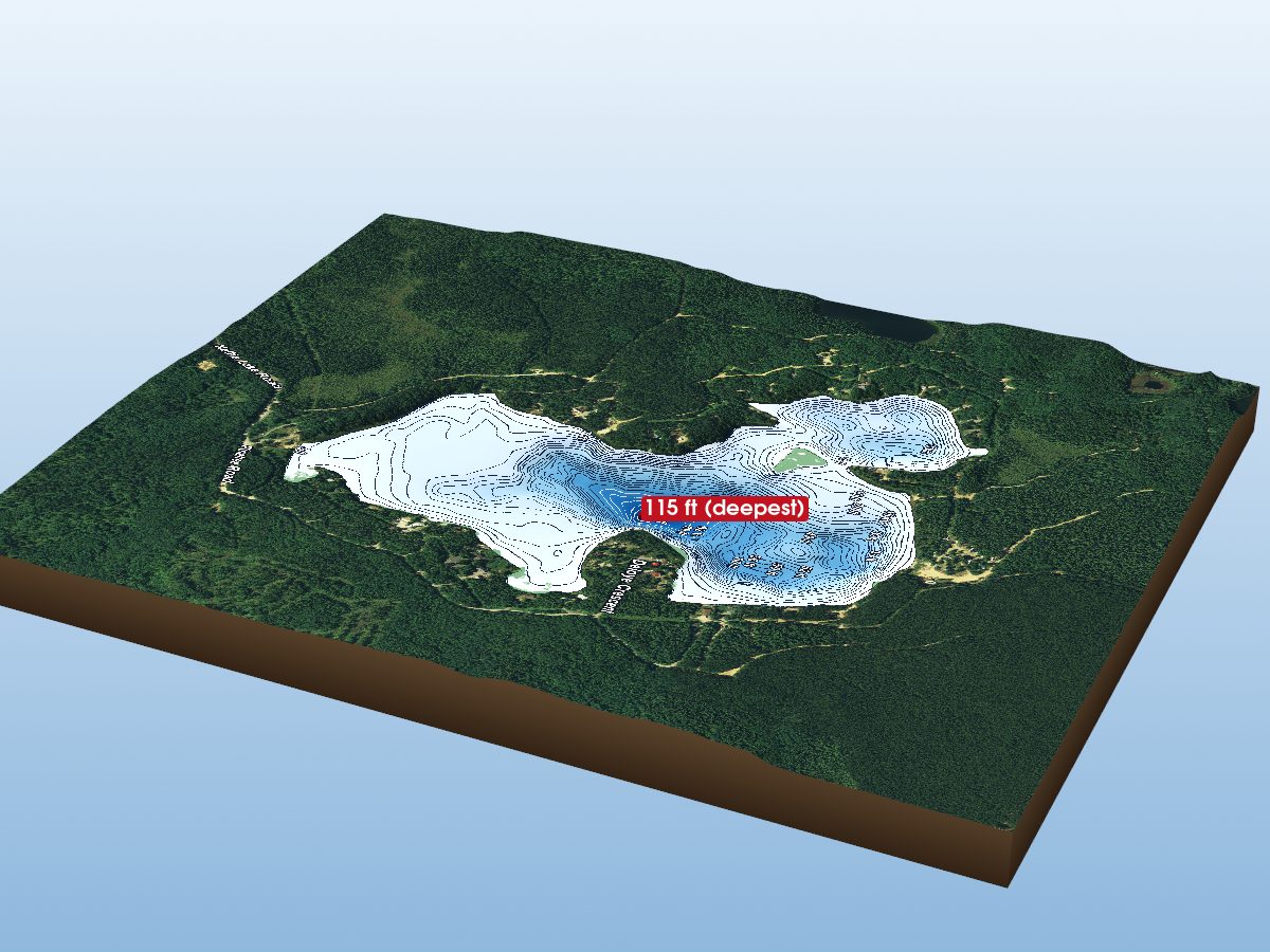 Depth map of Nettie Lake