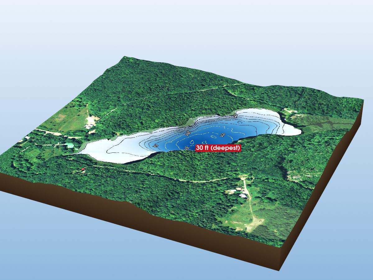 Depth map of Nettleton Lake