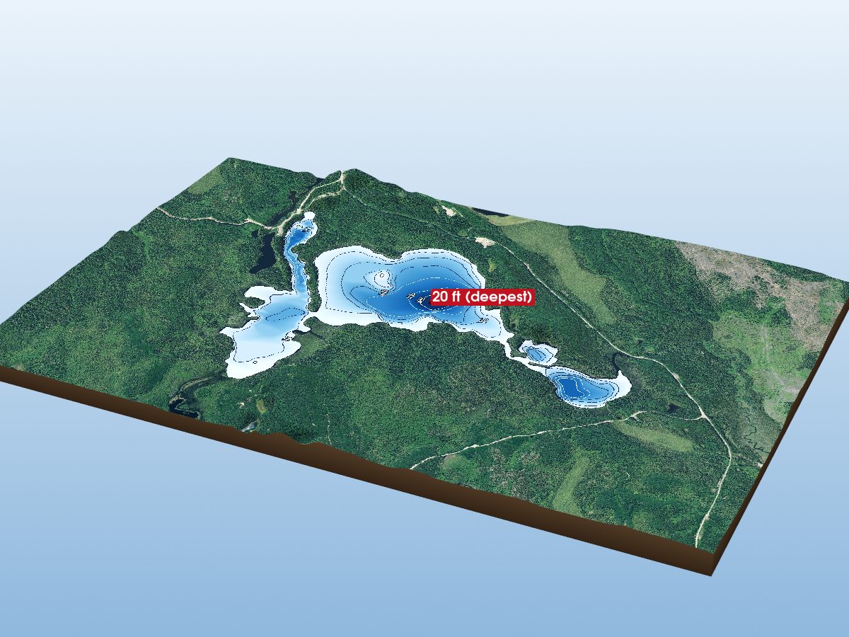 Depth map of Nettleton Lake