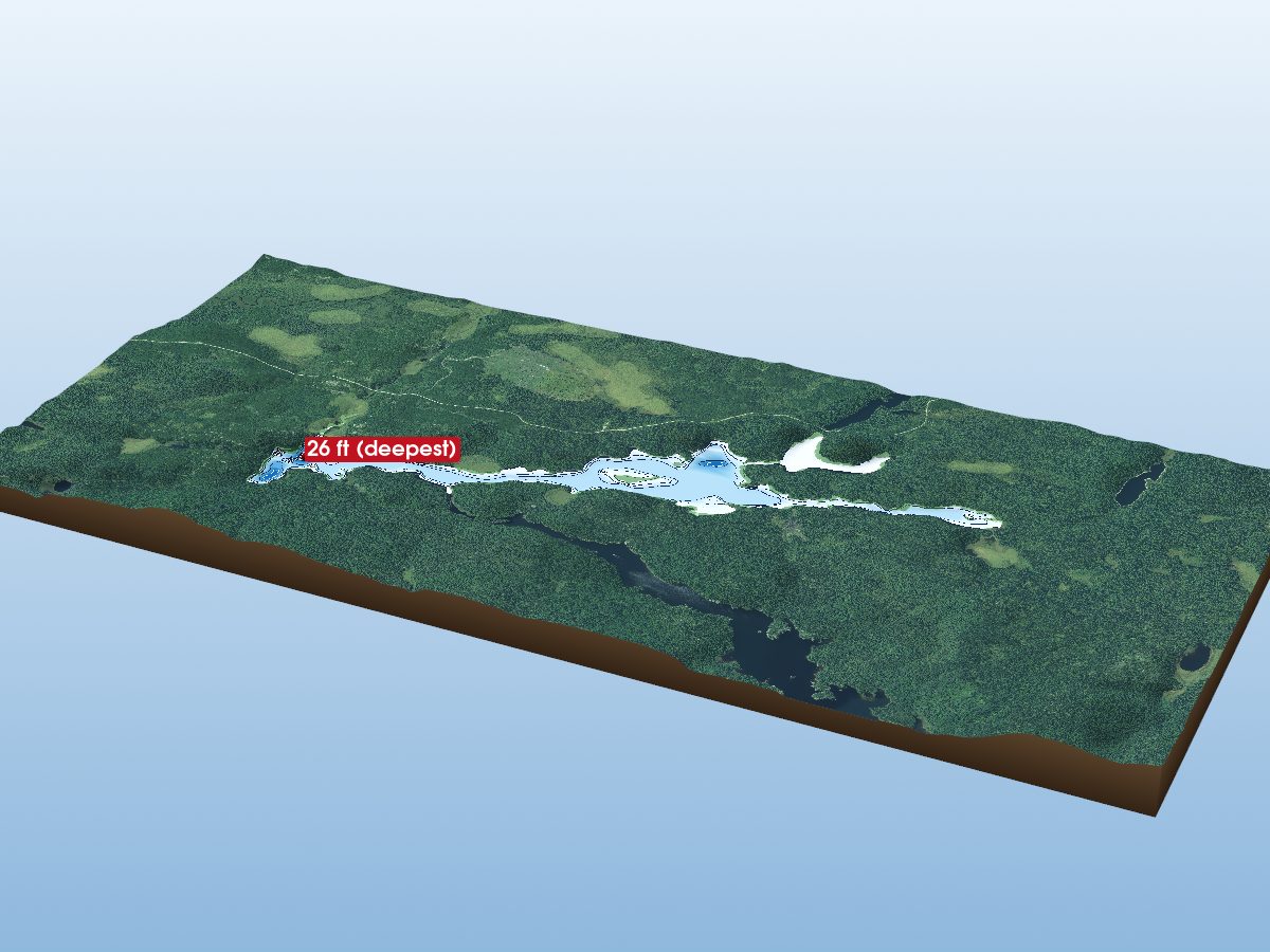 Depth map of Neville Lake
