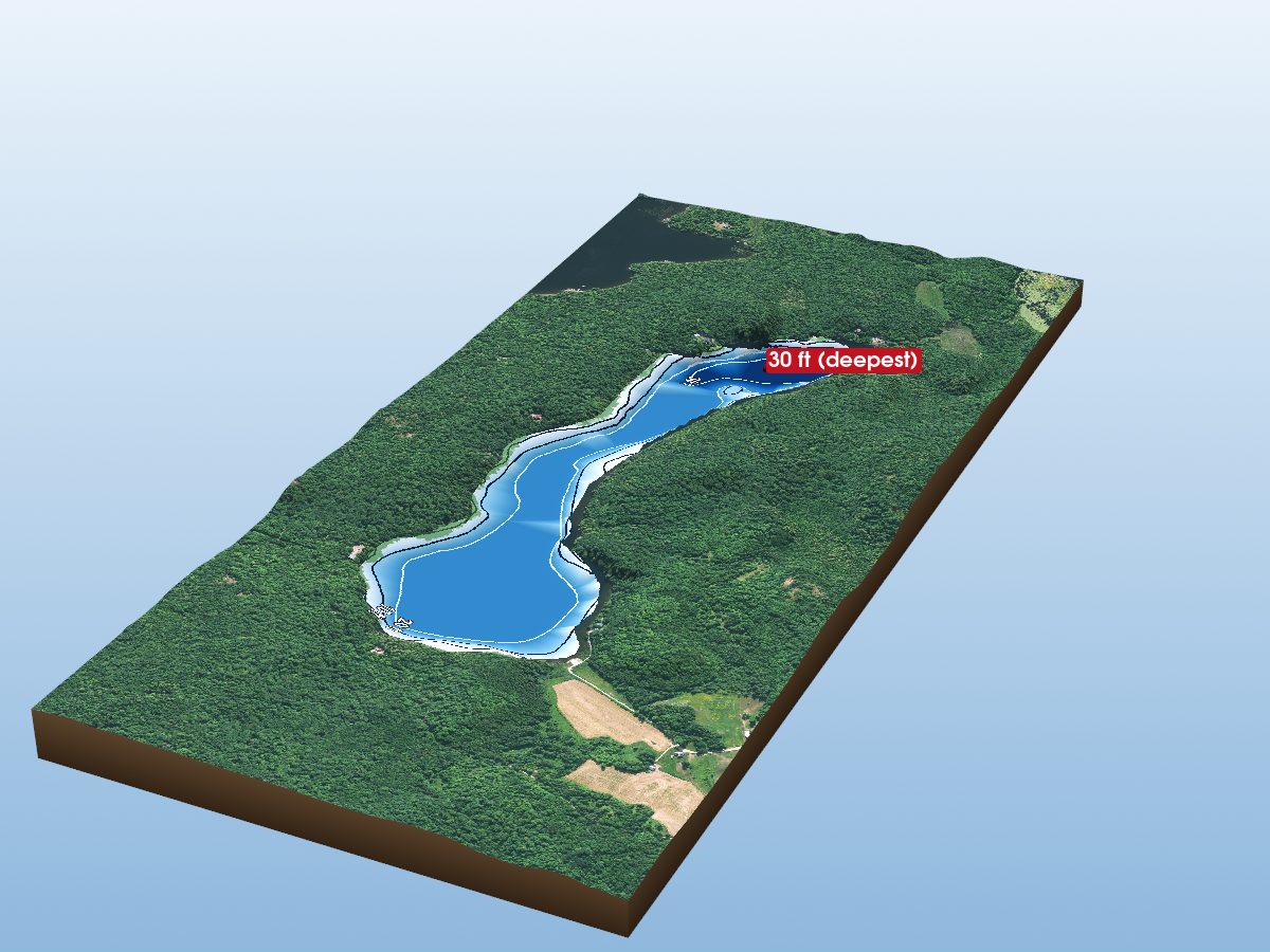 Depth map of Newell Lake