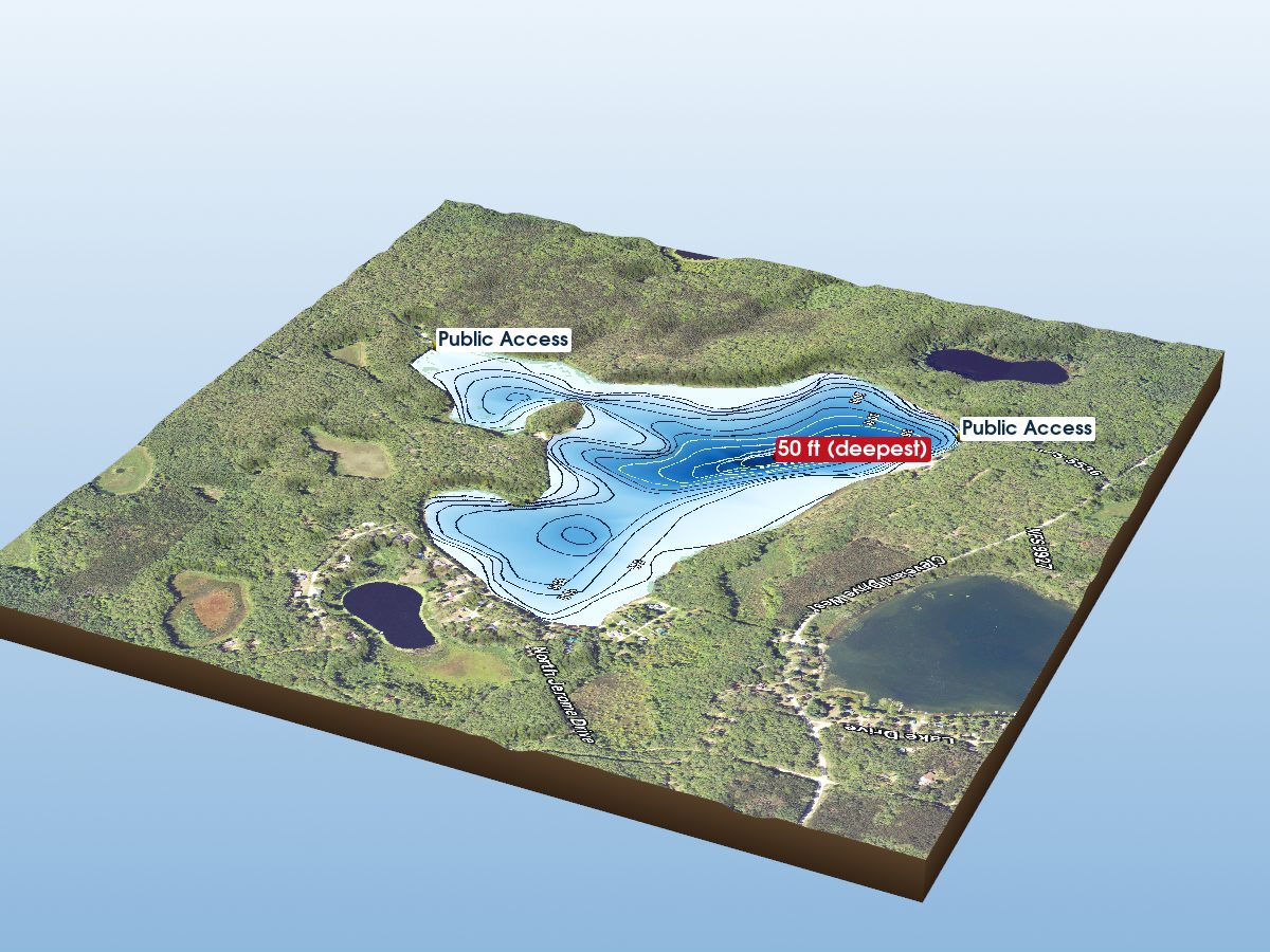 Depth map of Nichols Lake