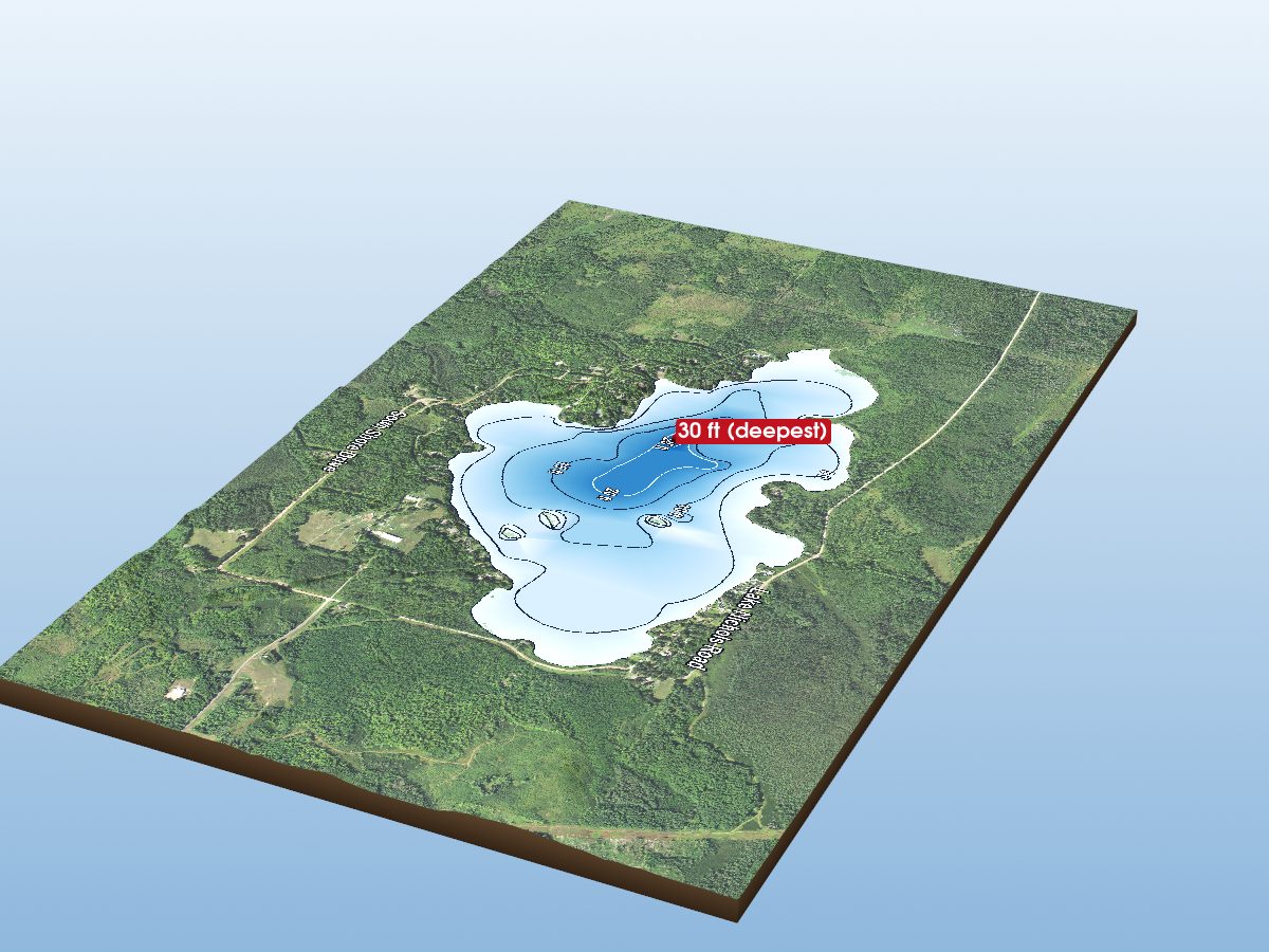 Depth map of Nichols Lake