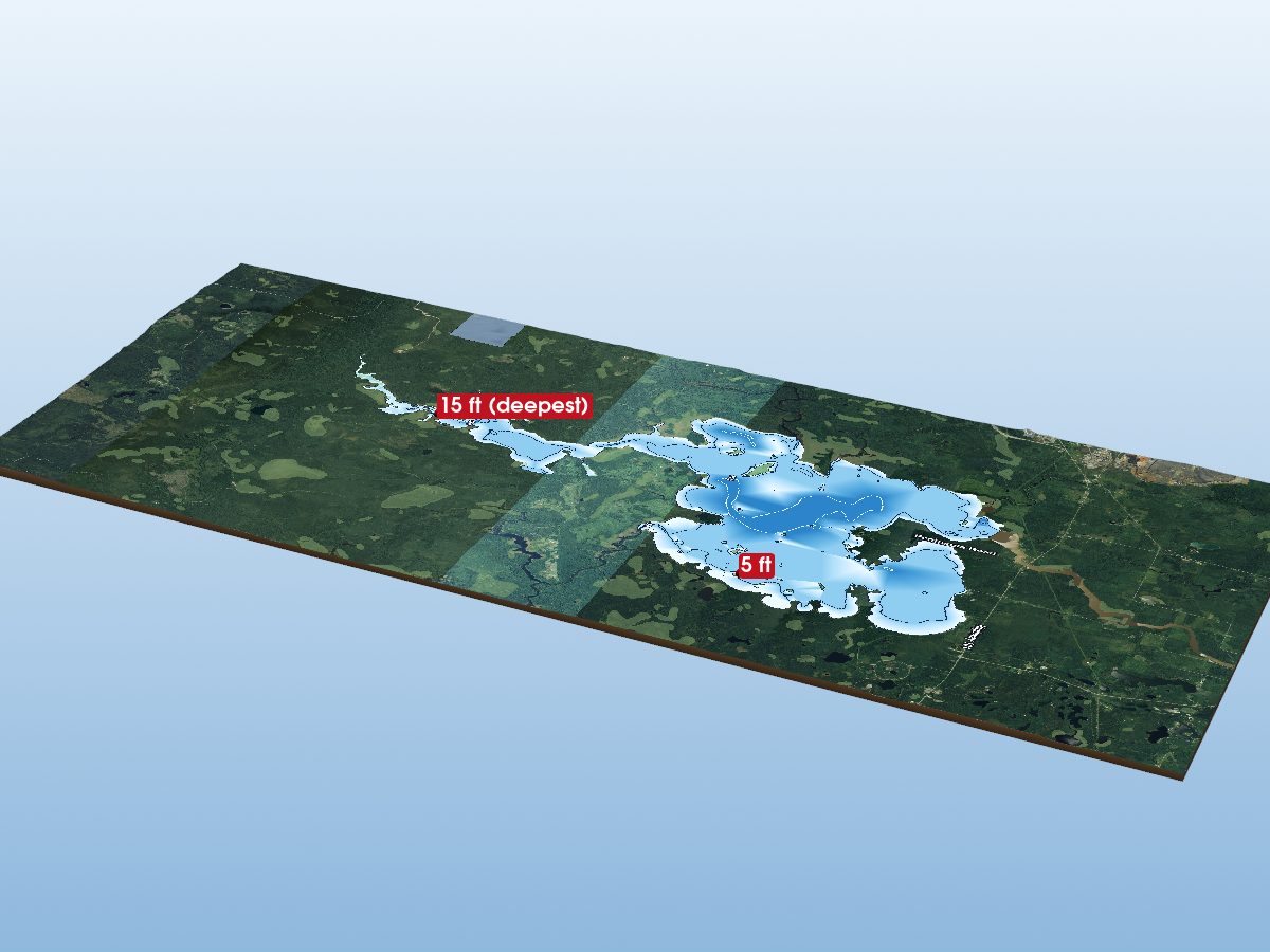 Depth map of Night Hawk Lake