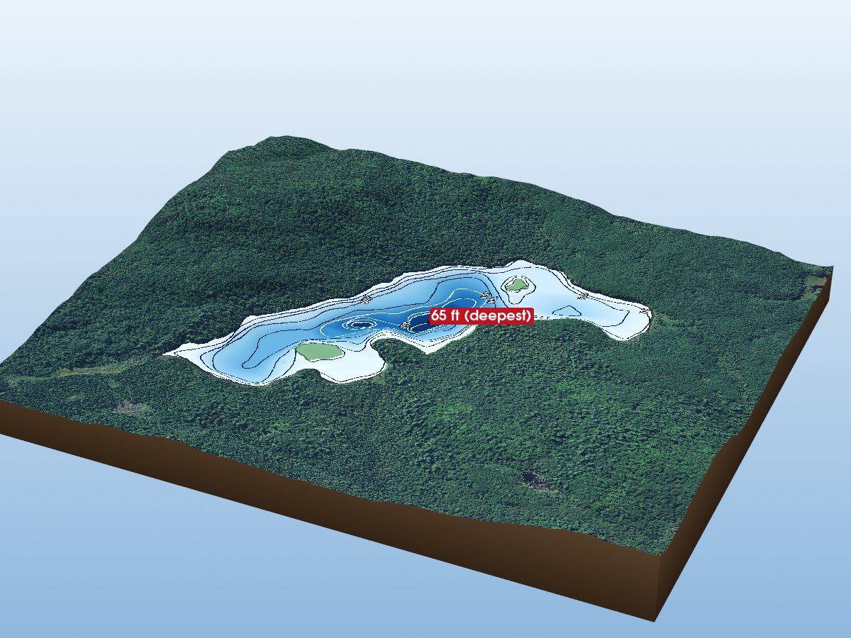 Depth map of Ninegee Lake