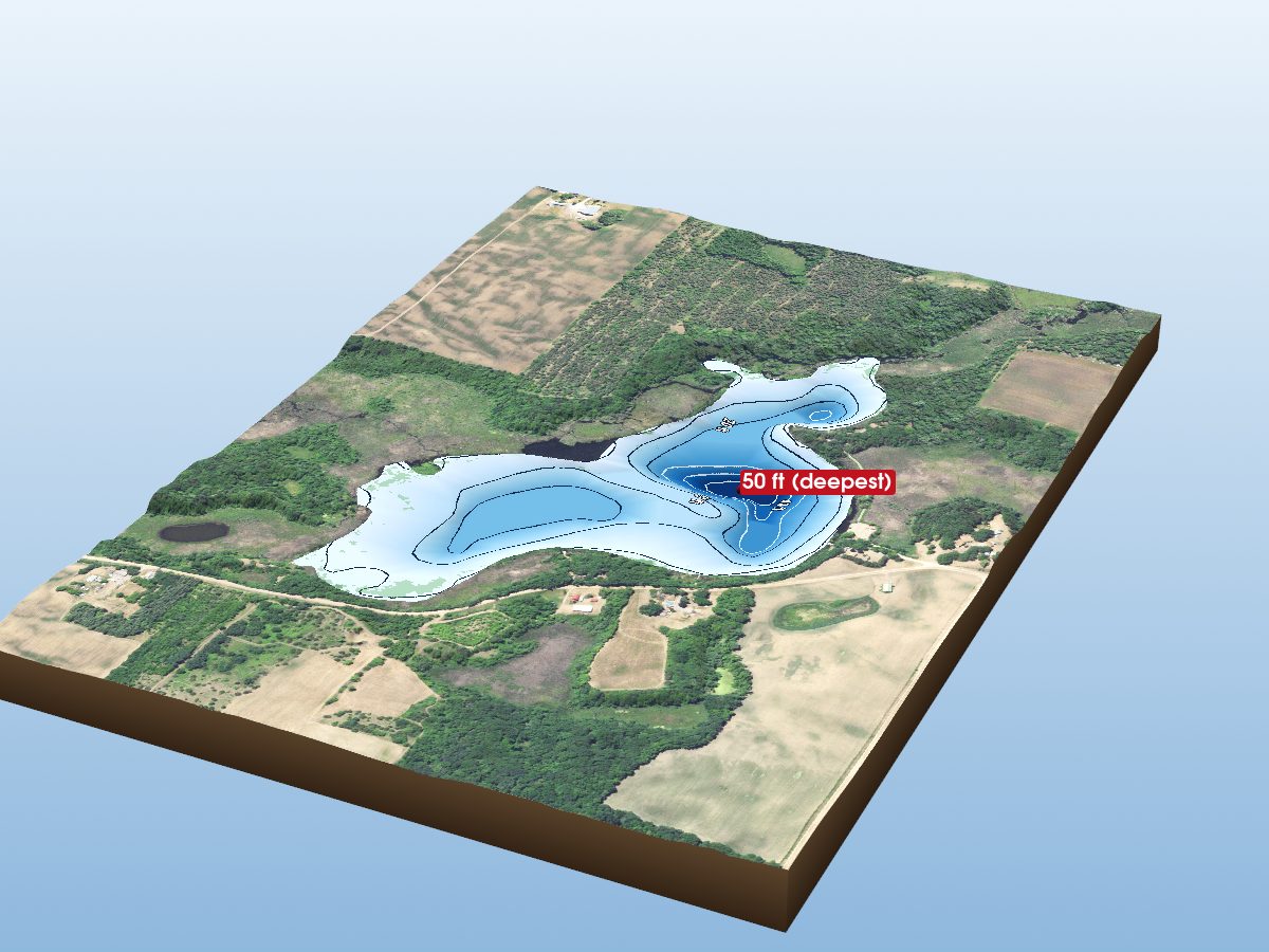 Depth map of Nixon Lake