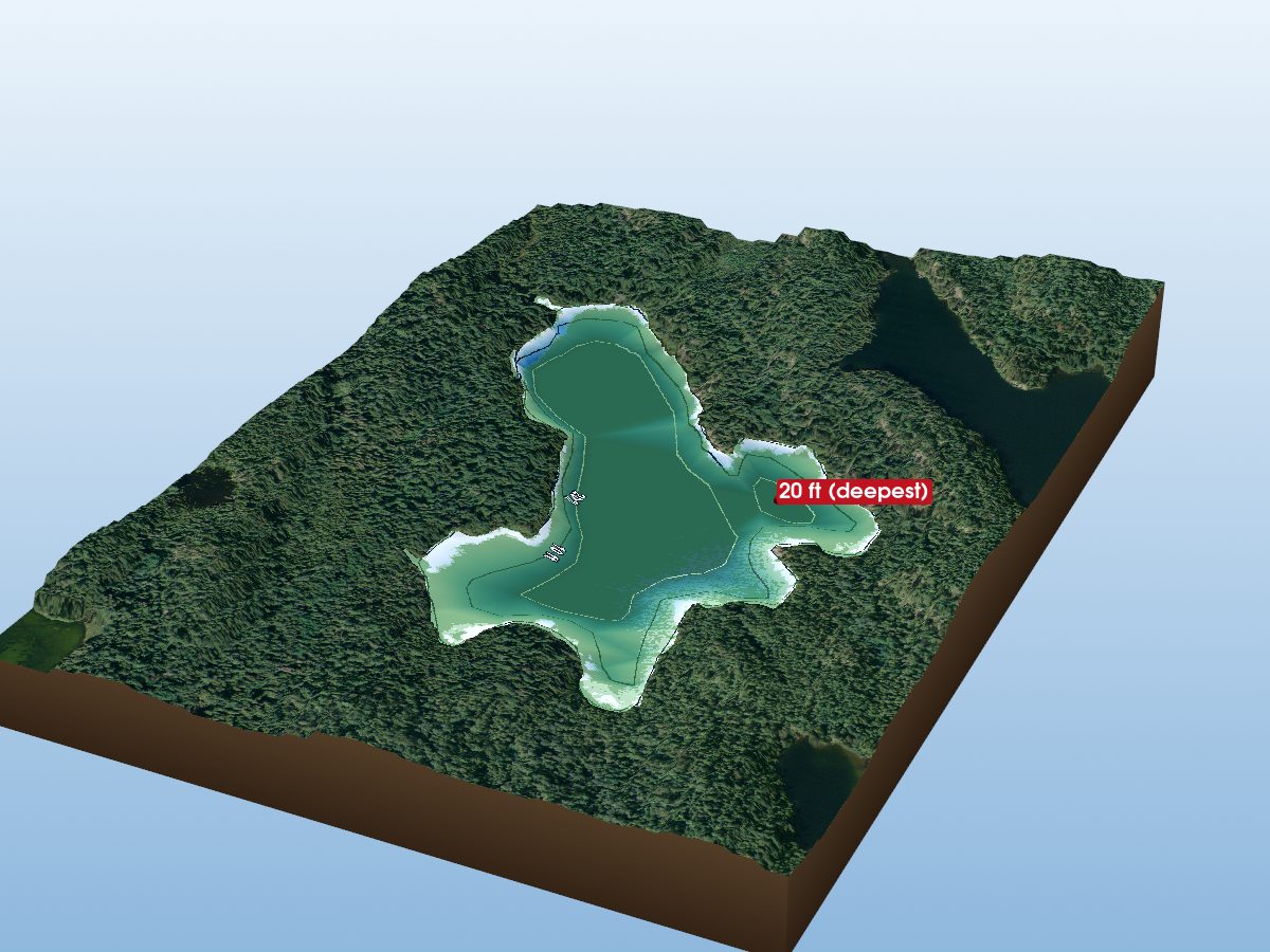 Depth map of No Man Lake