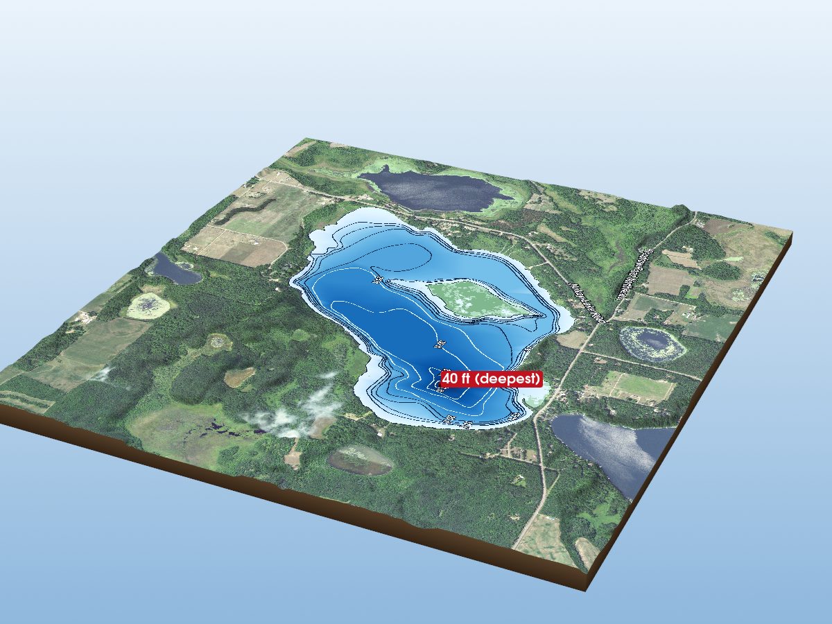 Depth map of Nokay Lake