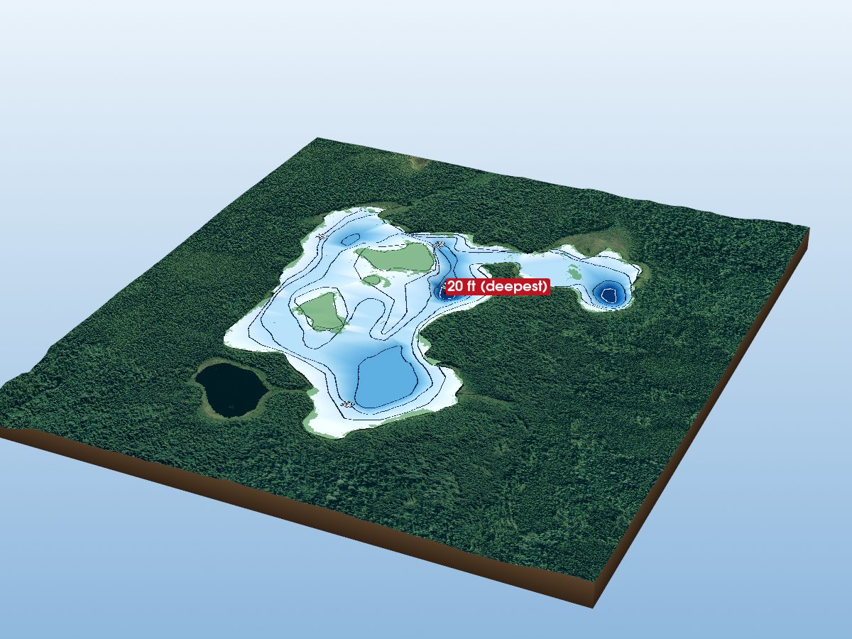Depth map of Nonigose Lake