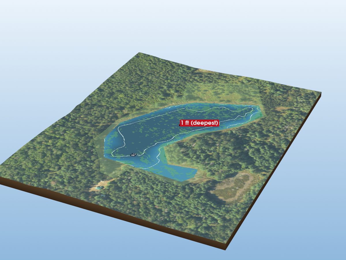 Depth map of Noodles Lake