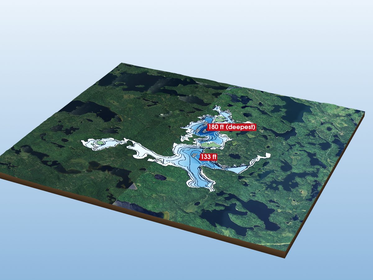 Depth map of Nora Lake