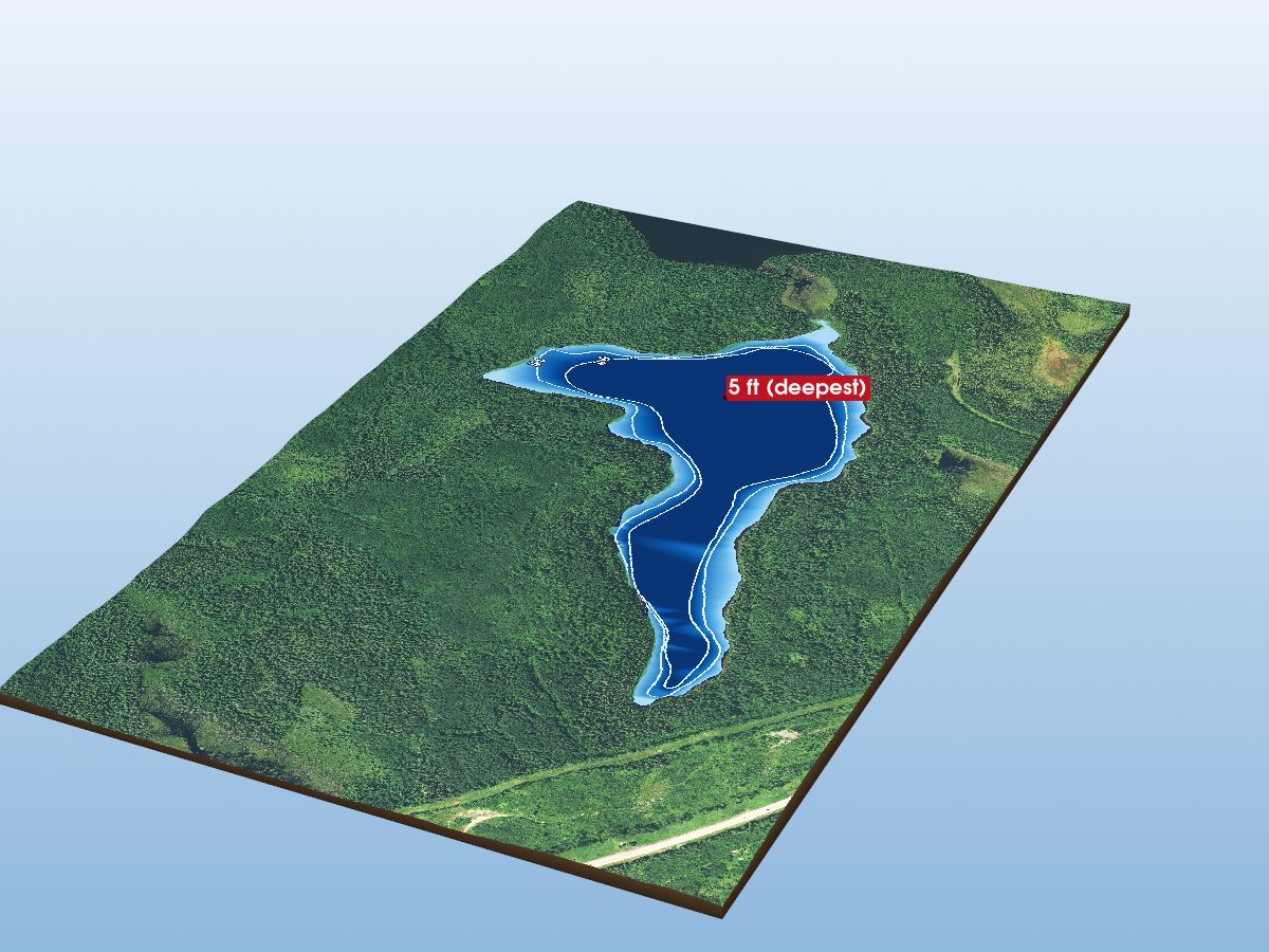 Depth map of Nordland Lake