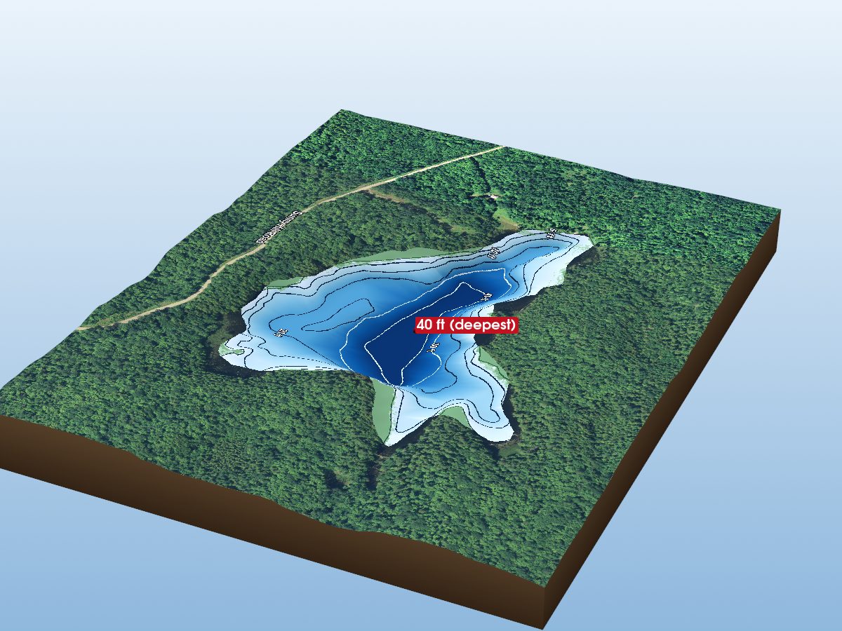 Depth map of Norlock Lake