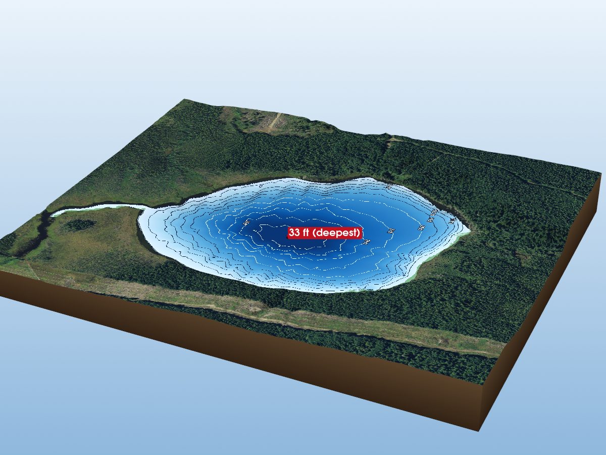 Depth map of Norman Lake