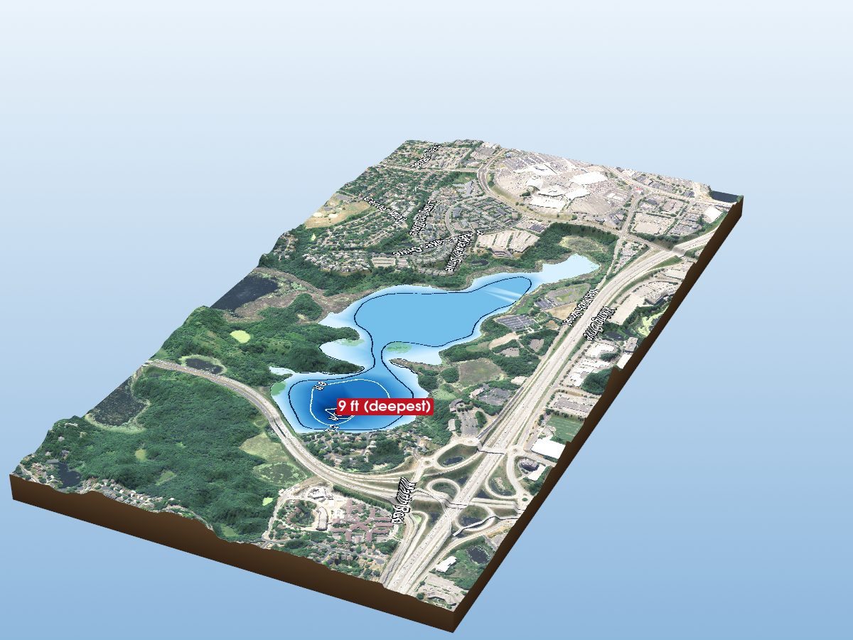 Depth map of North Anderson Lake
