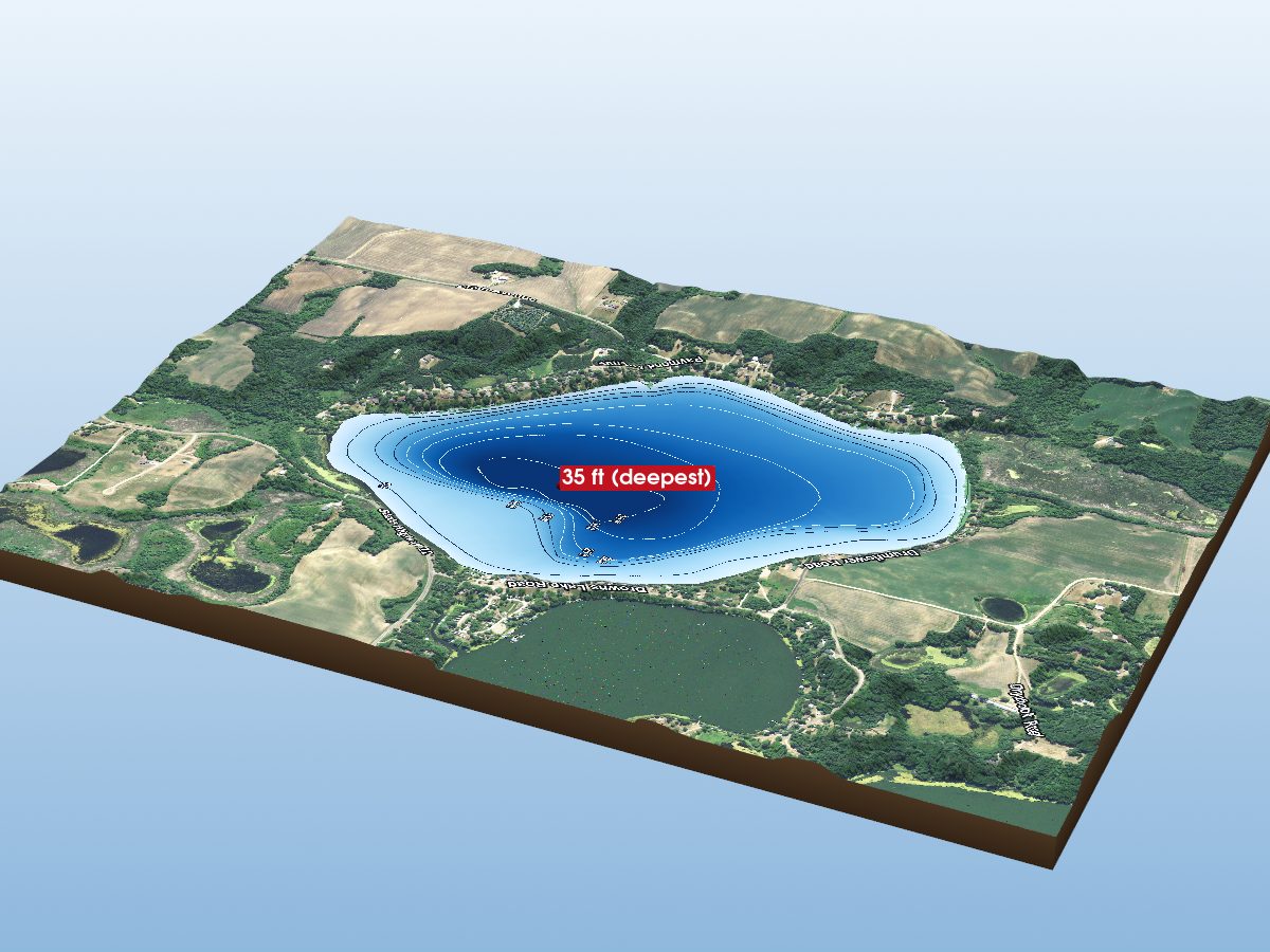 Depth map of North Brown's Lake