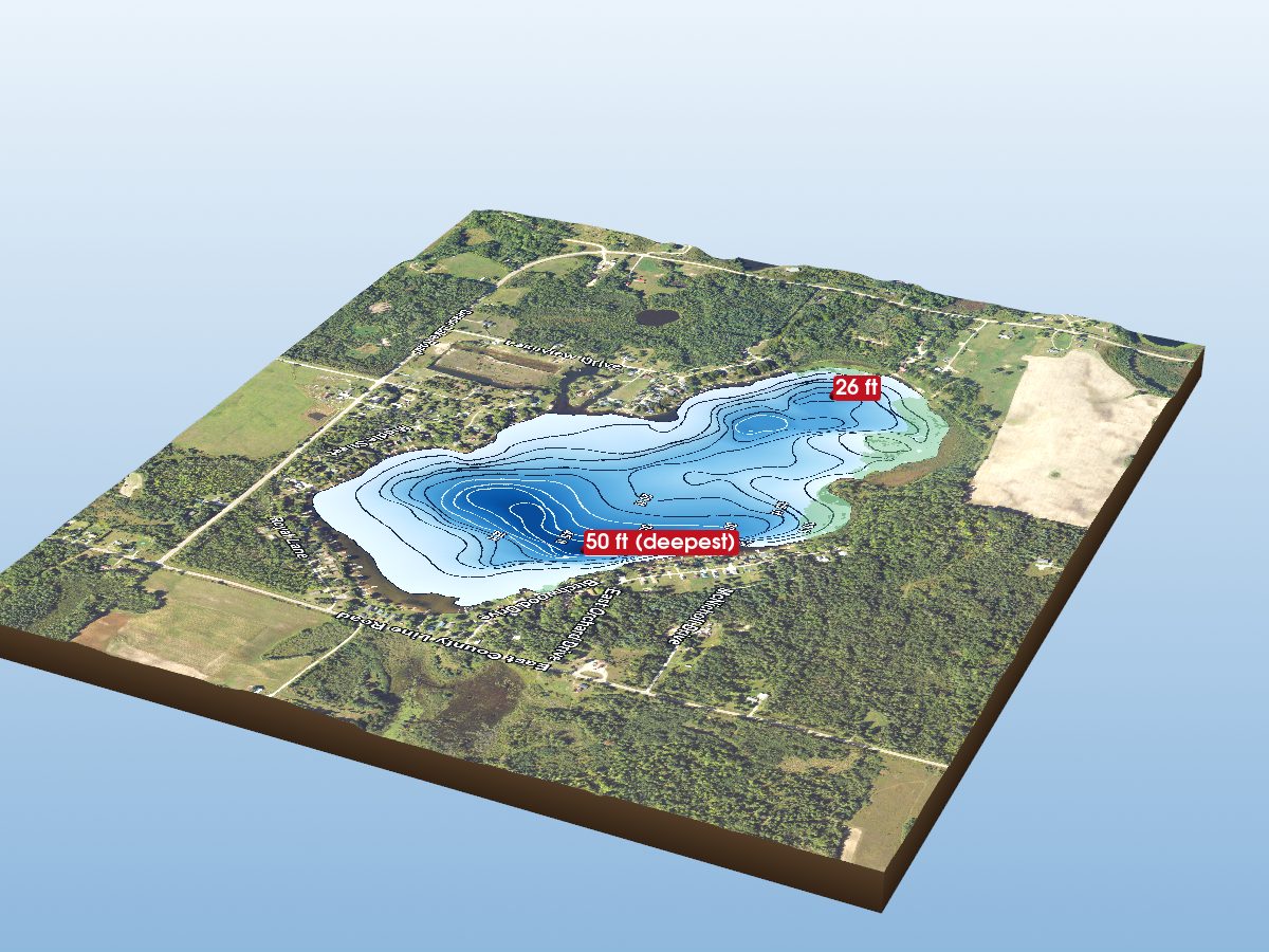 Depth map of North Dease Lake