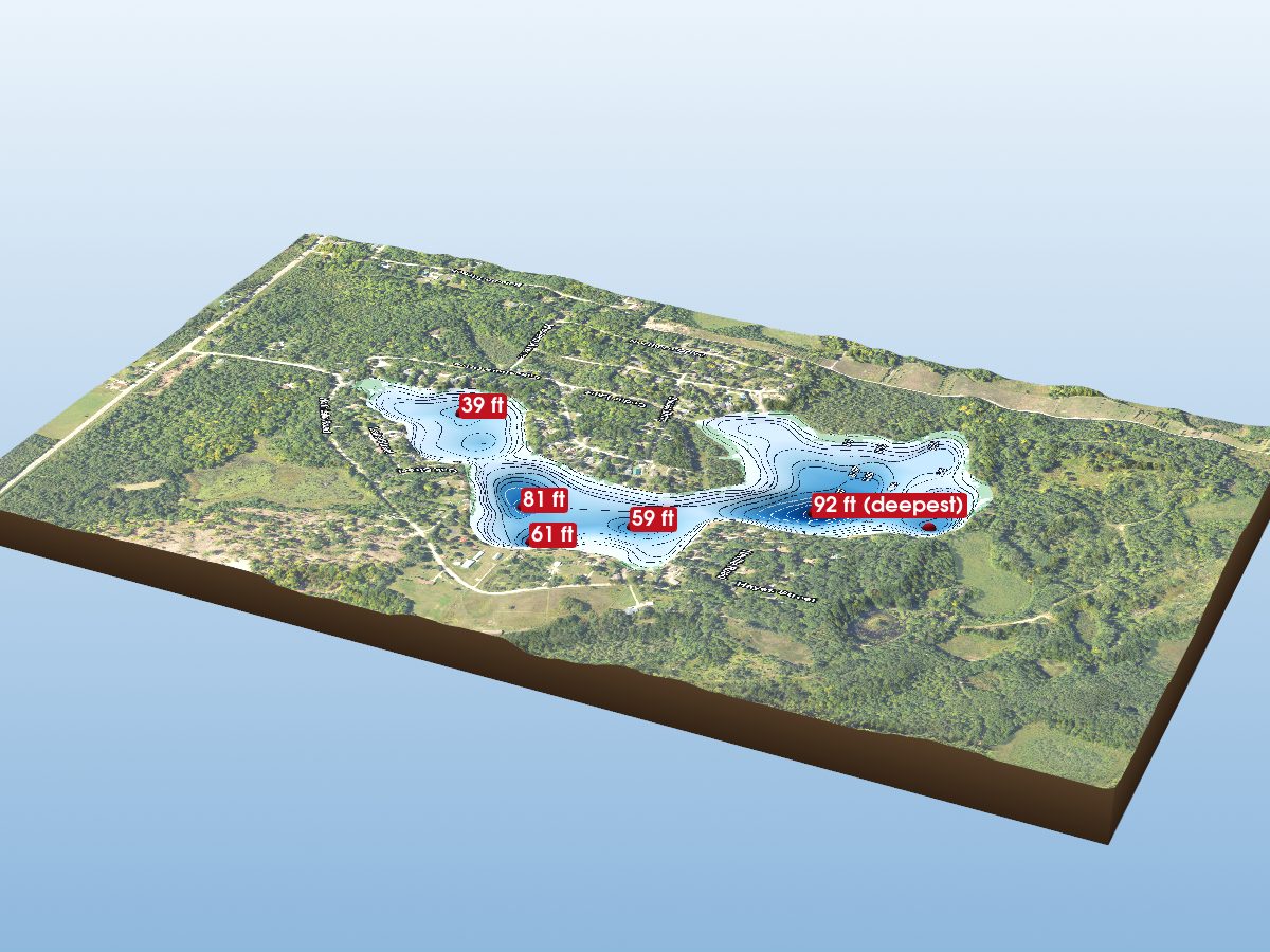 Depth map of North Lake