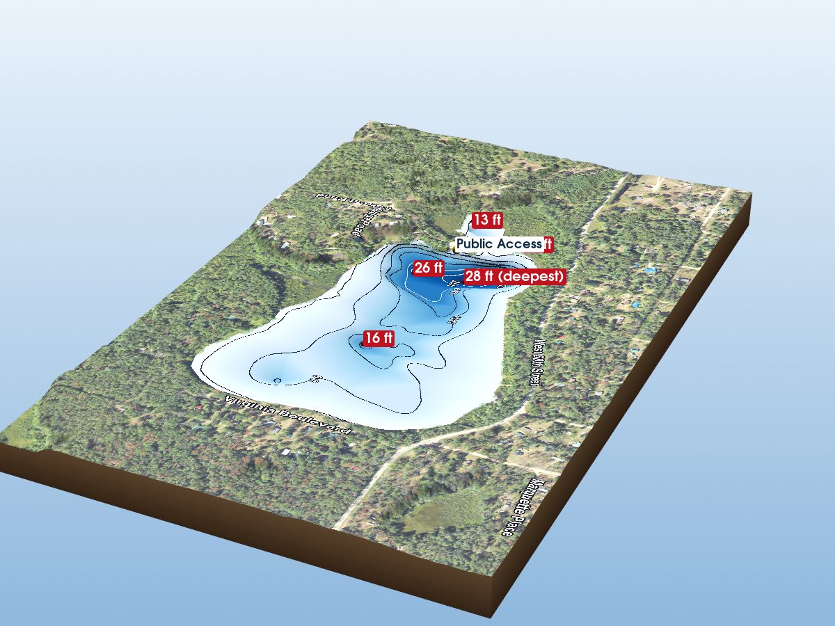 Depth map of North Lake