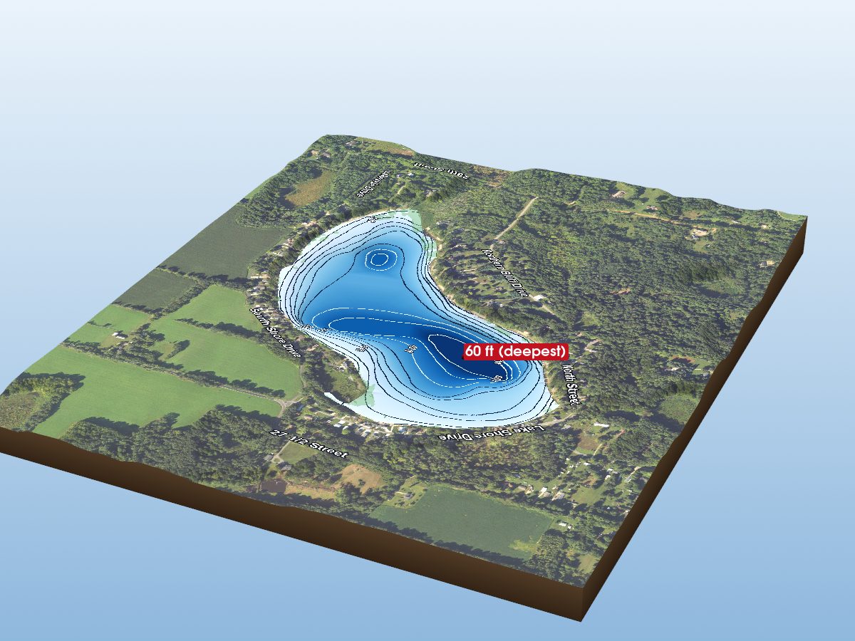 Depth map of North Lake