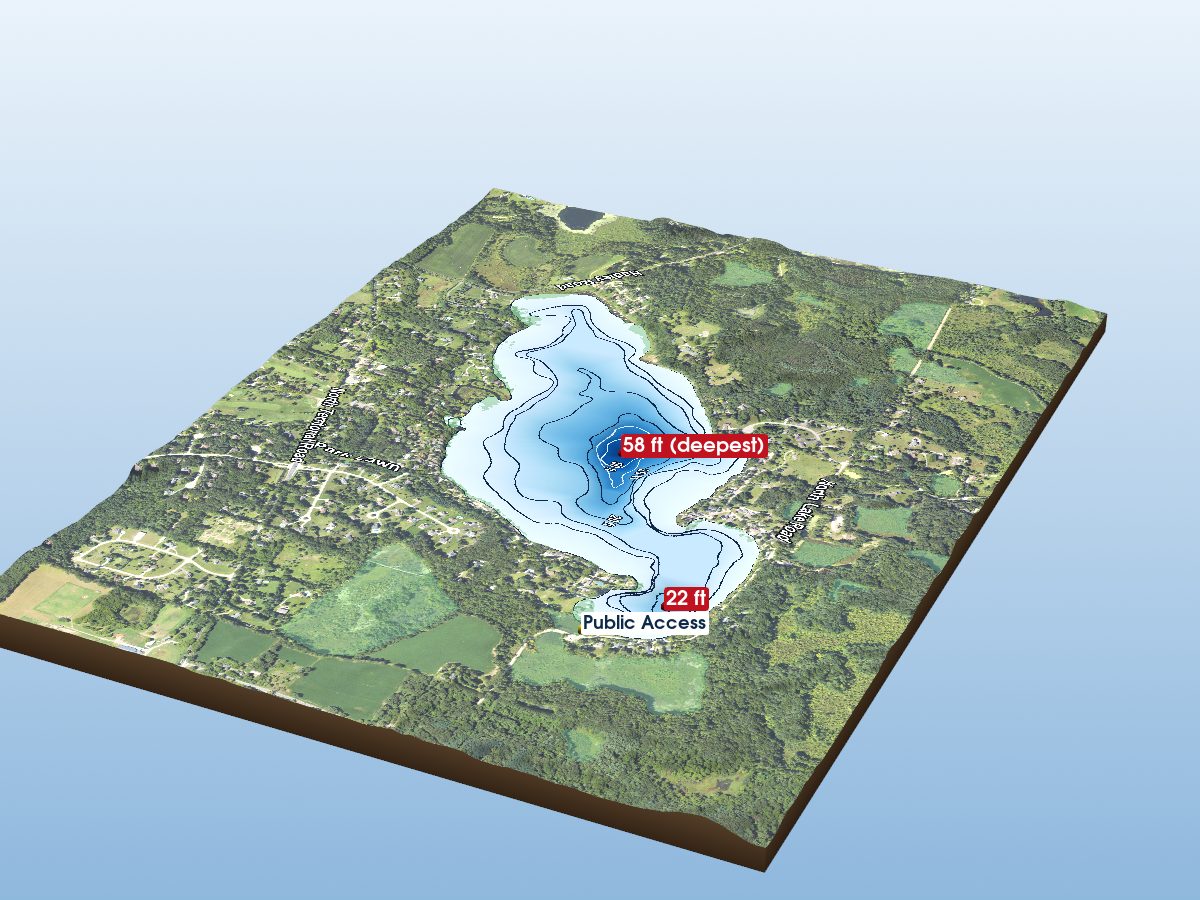 Depth map of North Lake