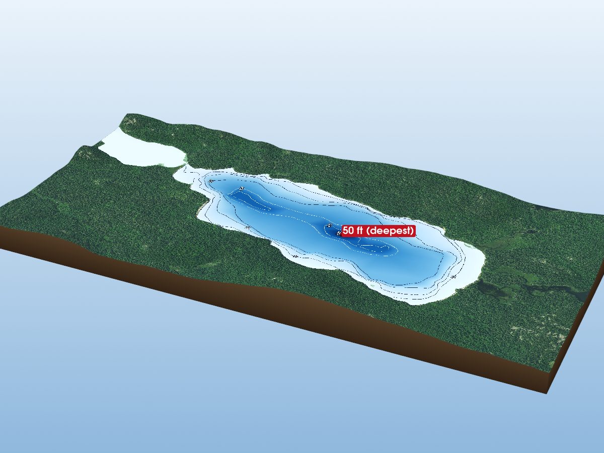 Depth map of North McCrea Lake