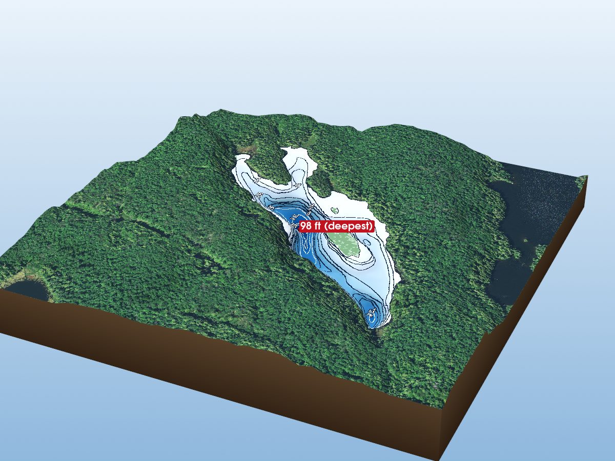 Depth map of North Oak Lake