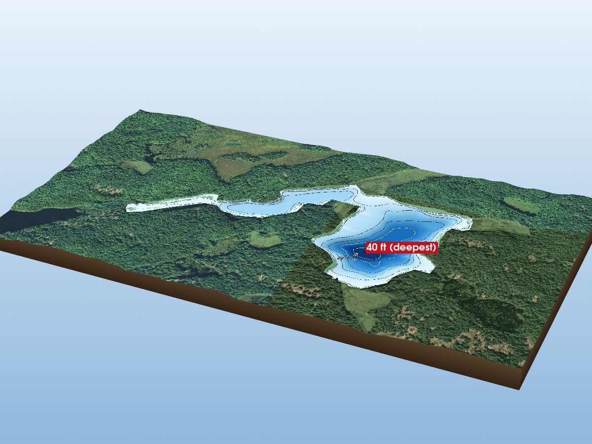 Depth map of North Rathbun Lake