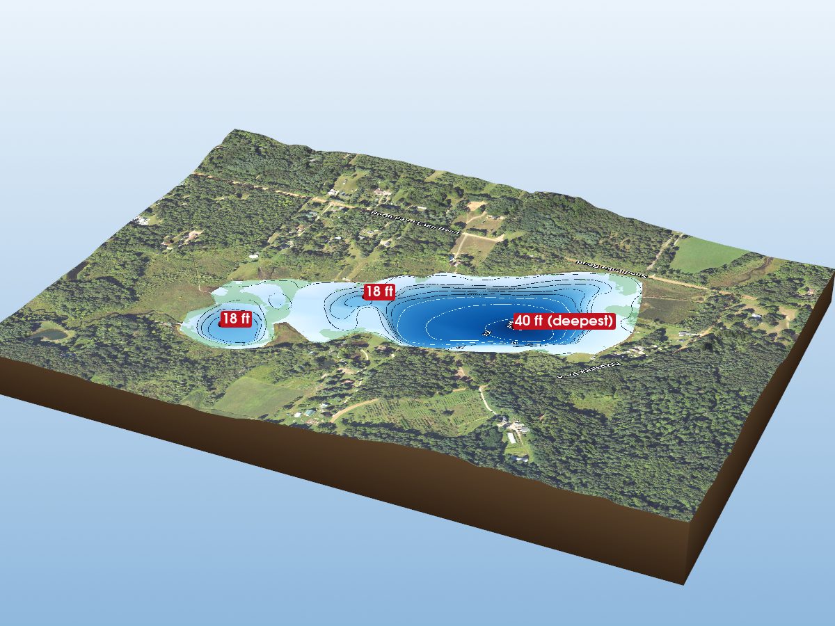 Depth map of North Sand Lake