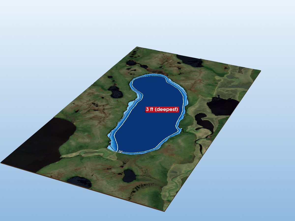 Depth map of North Sandbank Lake