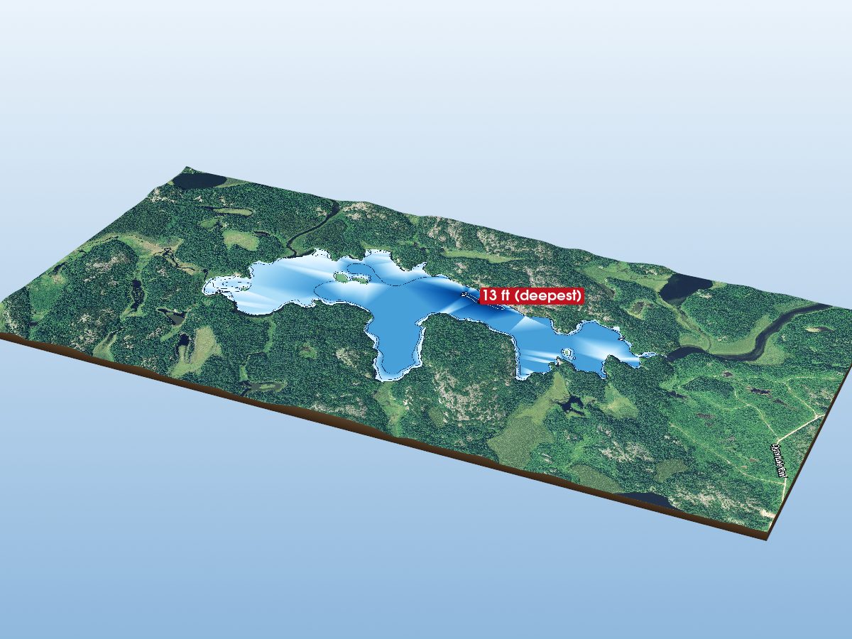 Depth map of North Scot Lake